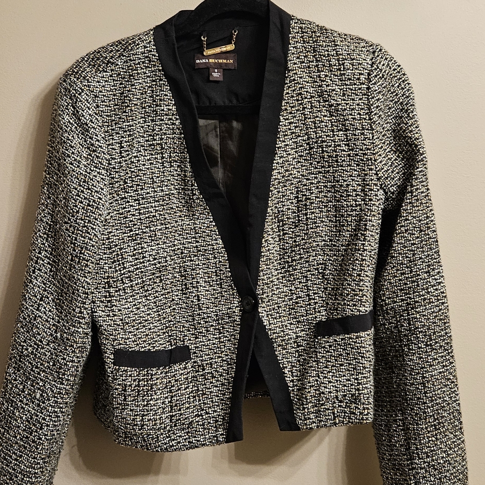 Monochrome Tweed Blazer